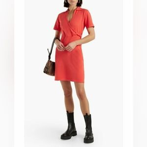 DEREK LAM 10 CROSBY Raylen wrap-effect twisted stretch-jersey mini shirt/dress